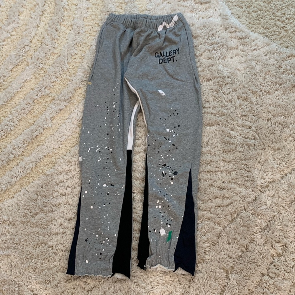 Gallery Dept Paint Splatter Grey Flared Sweatpants Men’s Size Large